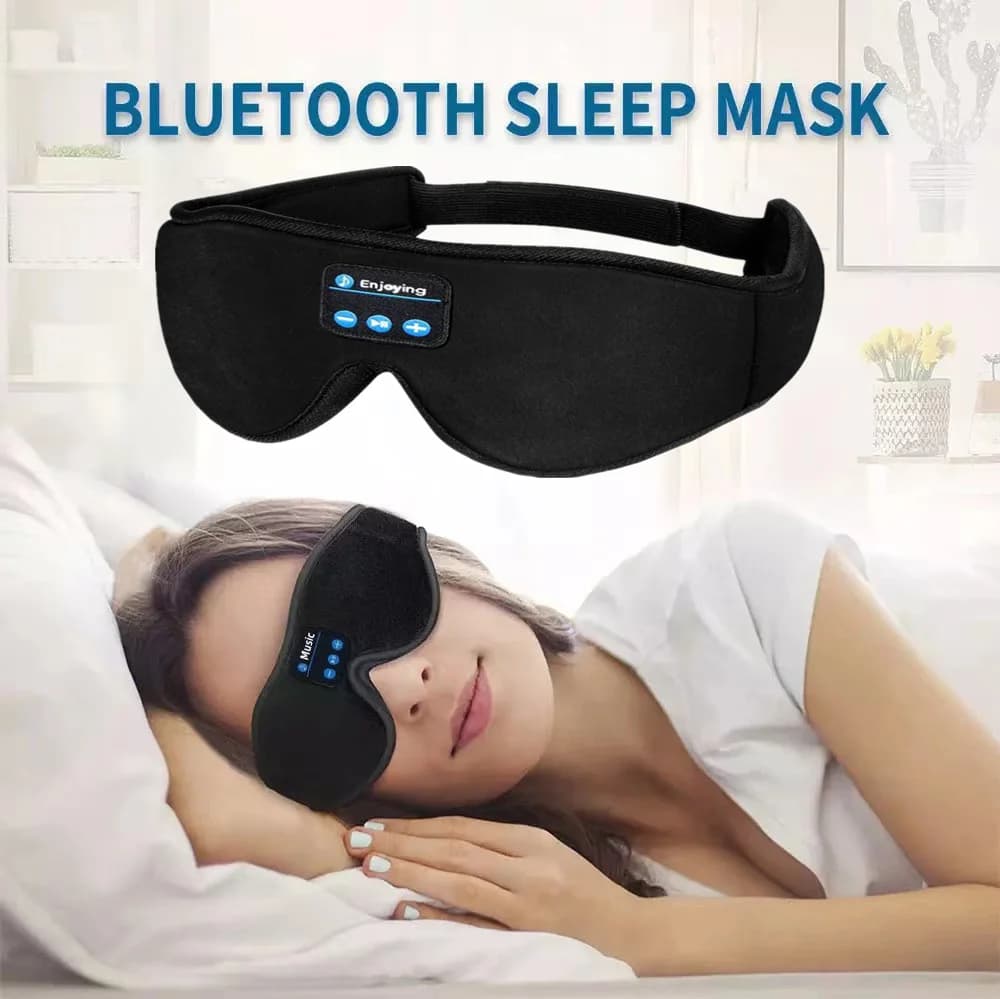 Bluetooth Sleeping Headphones Noise Cancelling3D Eye Mask Wireless Air Travel Headbands Soft Elastic Comfortable Music Earphones