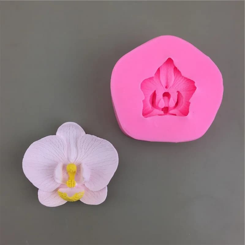 Stampo per aromaterapia fiore 3D Farfalla Orchidea Stampo per candele in silicone Stampo per sapone in gesso Cupcake Fondente Candela Decorazione Forniture
