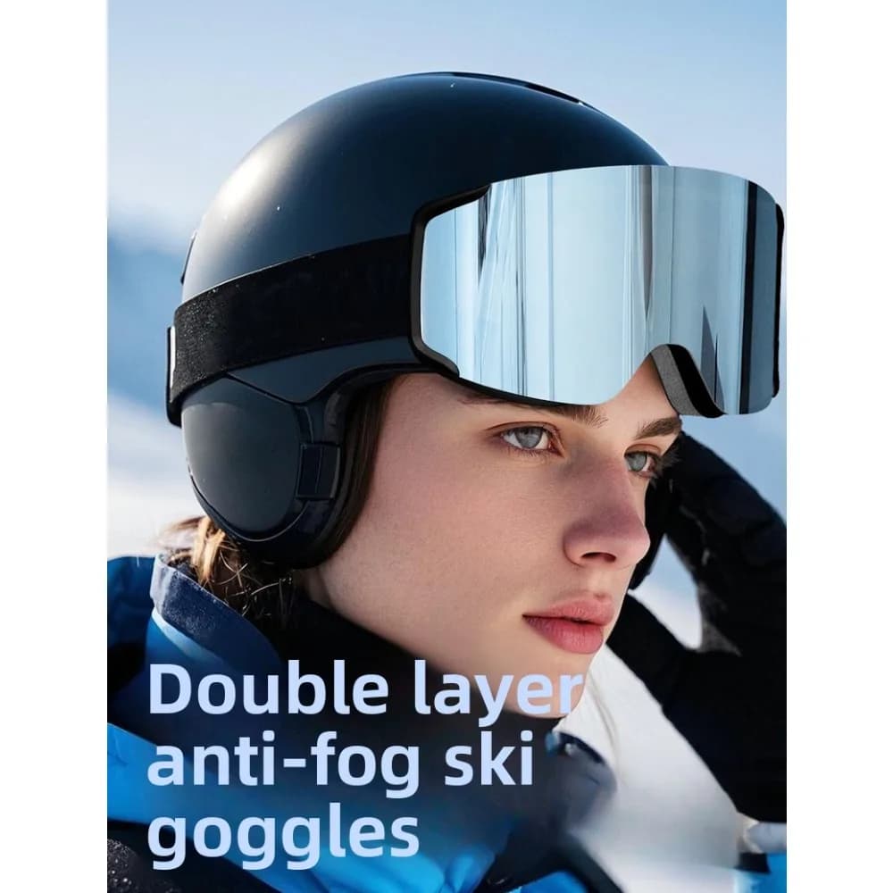 Double Anti-fog Ski Goggles Large Field of View Cylindrical Indoor Goggles High Definition Outdoor Mountaineering Ski Glasses