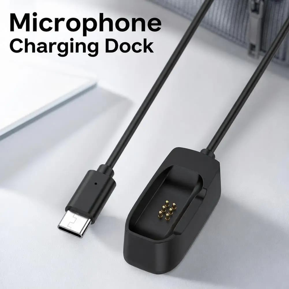 Charging Dock for DJI Mic Mini 2 Microphone Transmitter Charging Cable Microphone Magnetic Charger with Base