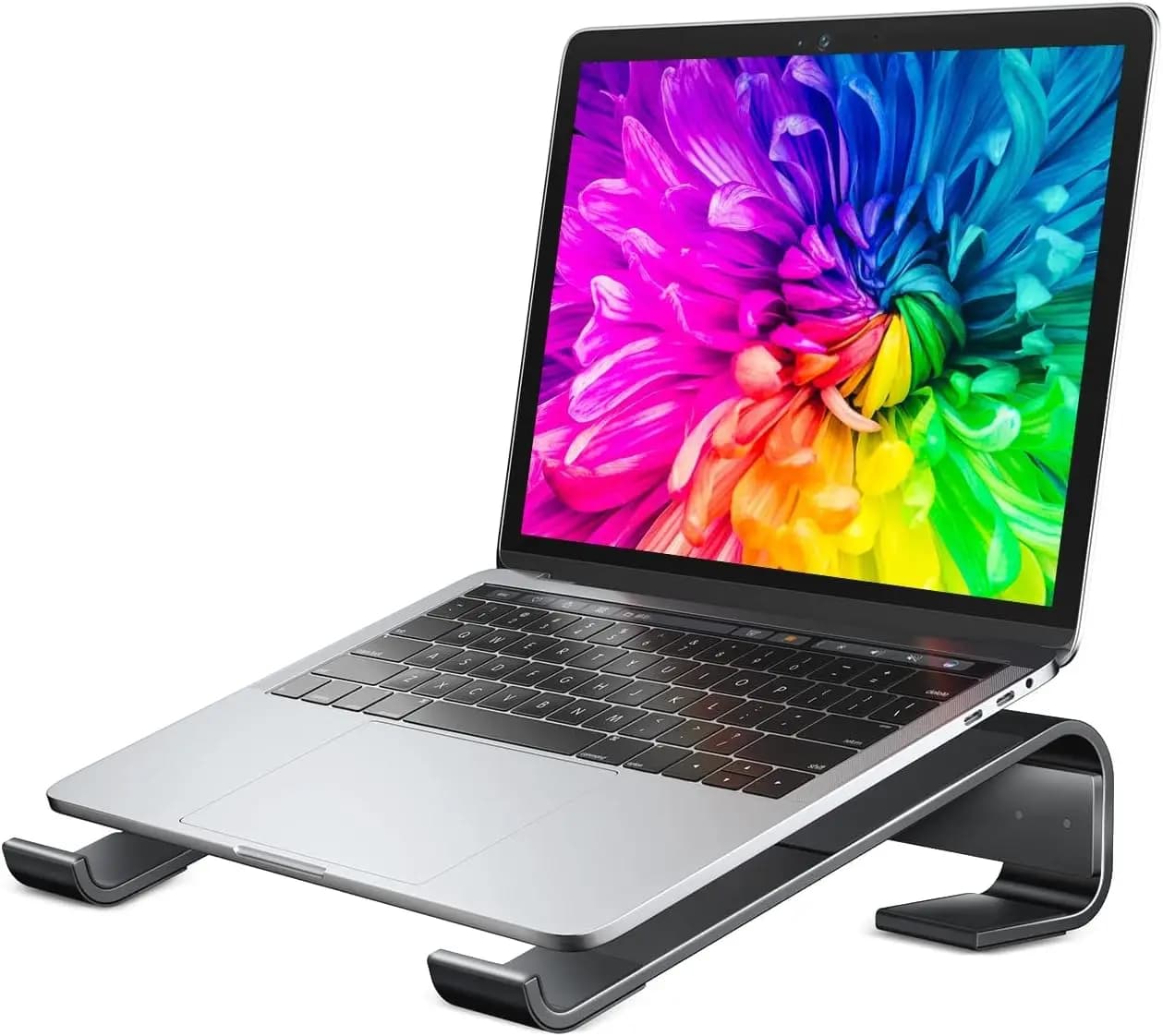 Supporto Ergonomico in Alluminio per Laptop da 12-17 Pollici, Design Staccabile con Funzioni di Raffreddamento e Antiscivolo