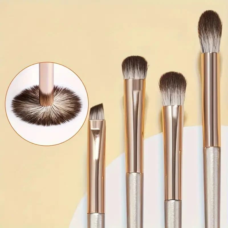 8 piece portable eye shadow makeup brush set to create a perfect eye makeup, shady brush, drooling eye makeup, lying silk kiss