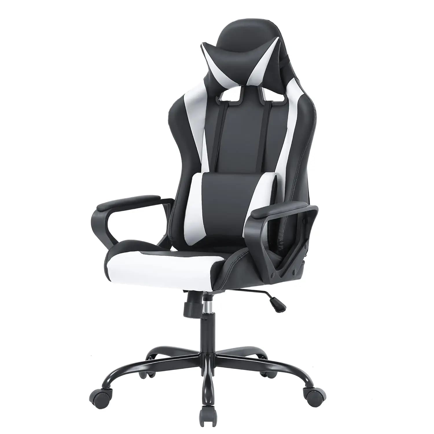 Sedia da Gaming Ergonomica con Braccioli, Girevole a 360°, per Scrivania e Computer ° Sedia da Ufficio Girevole con Ruote in PU, Personalizzabile