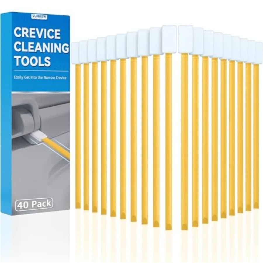 Set di 40 Spazzole per Pulizia Fessure, Spazzole Monouso per Fori e Fessure del Sedile WC, Strumento per Pulizia Arancione