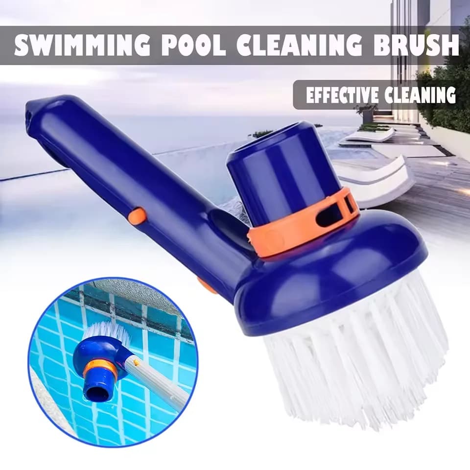 Nylon Bristles Pool Vacuum Suction Head Brush Swimming Pool Bottom Ground Cleaning Tool