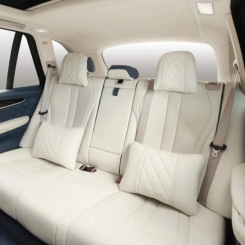 Cuscino per il collo del seggiolino auto in pelle NAPPA per Maybach Mercedes-Benz Classe S Cuscino di supporto lombare per auto Poggiatesta Accessori interni