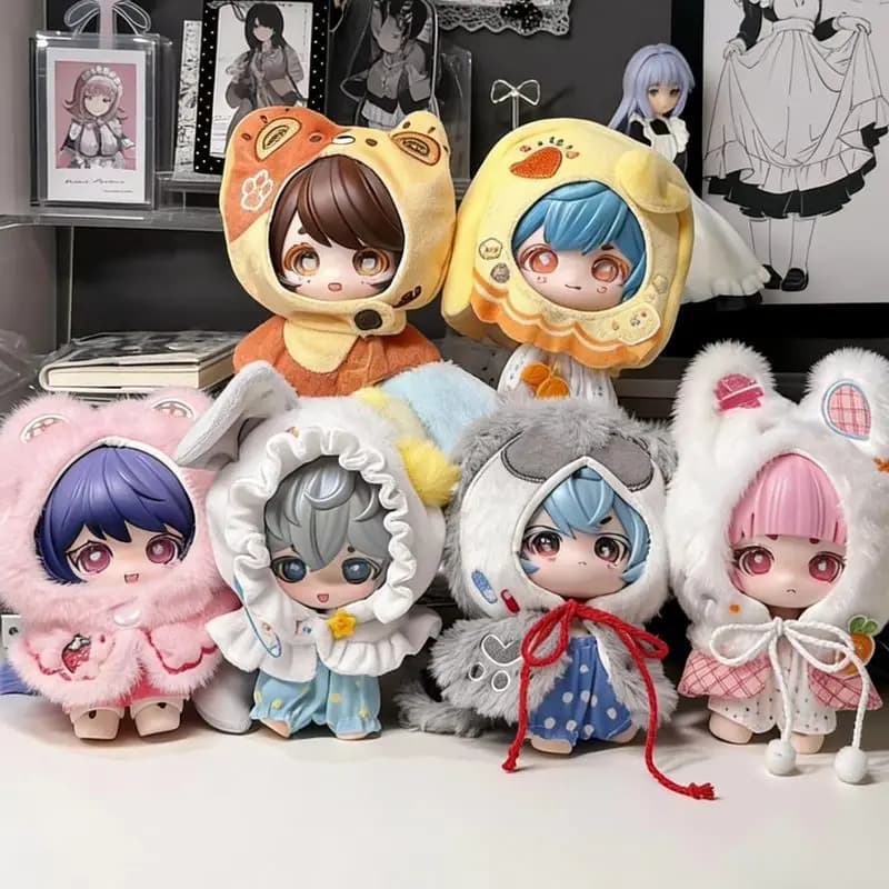 Disponibile - Serie di Snack per Cuccioli - Blind Box - Bambole BJD - Action Figure Snodabili - Bambole di Peluche con Cappuccio da Collezione - Decorazione da Scrivania - Regalo