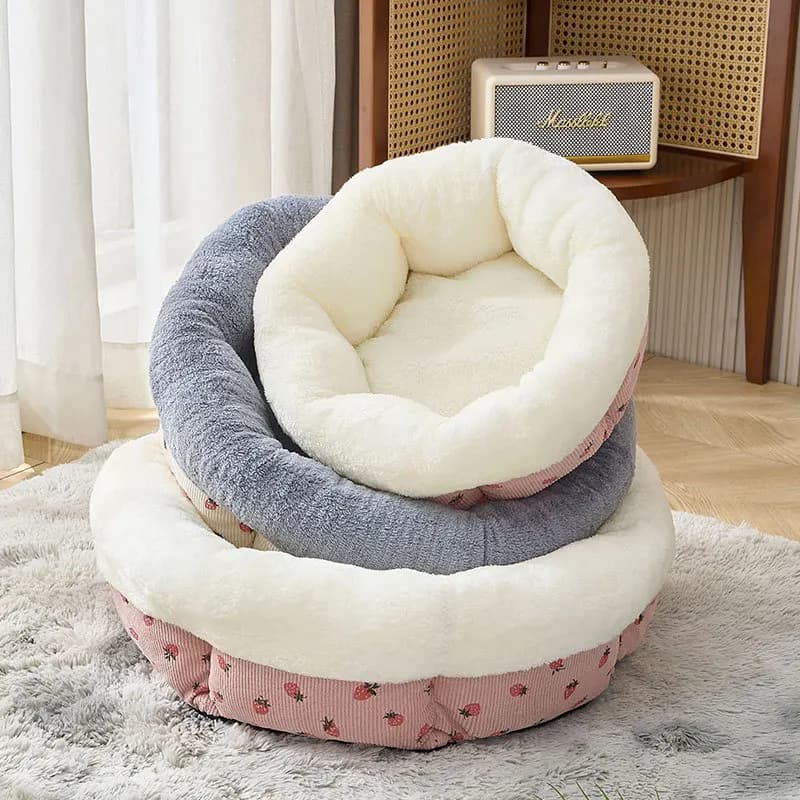 Hot-haired fleece for pets Soft semi-closed bed for female cats Winter house for cats Sphynx Often cushion for kittens