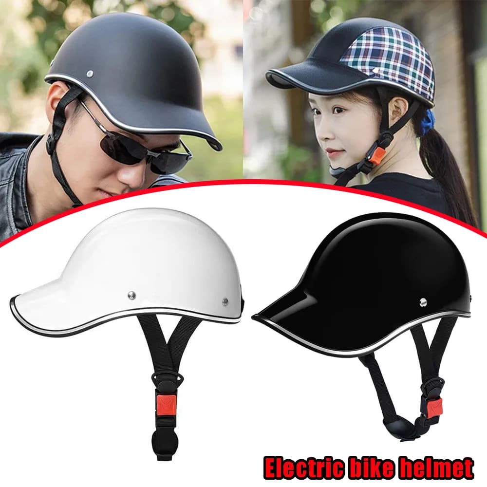 Retro baseball helmet for bicycle, gentle lining on the skin, comfortable and breathable, with adjustable strap, lightweight, for adults, cycling