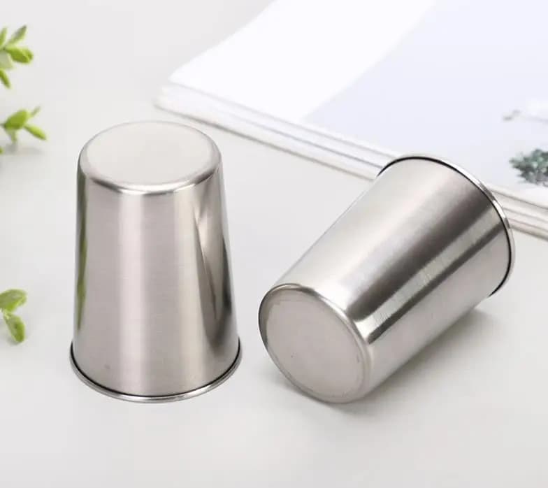 100 pz 180 ml Bere Tazze In Acciaio Inox Acqua Vino Birra Tazze Da Whisky Tazza Da Viaggio All'aperto ni353