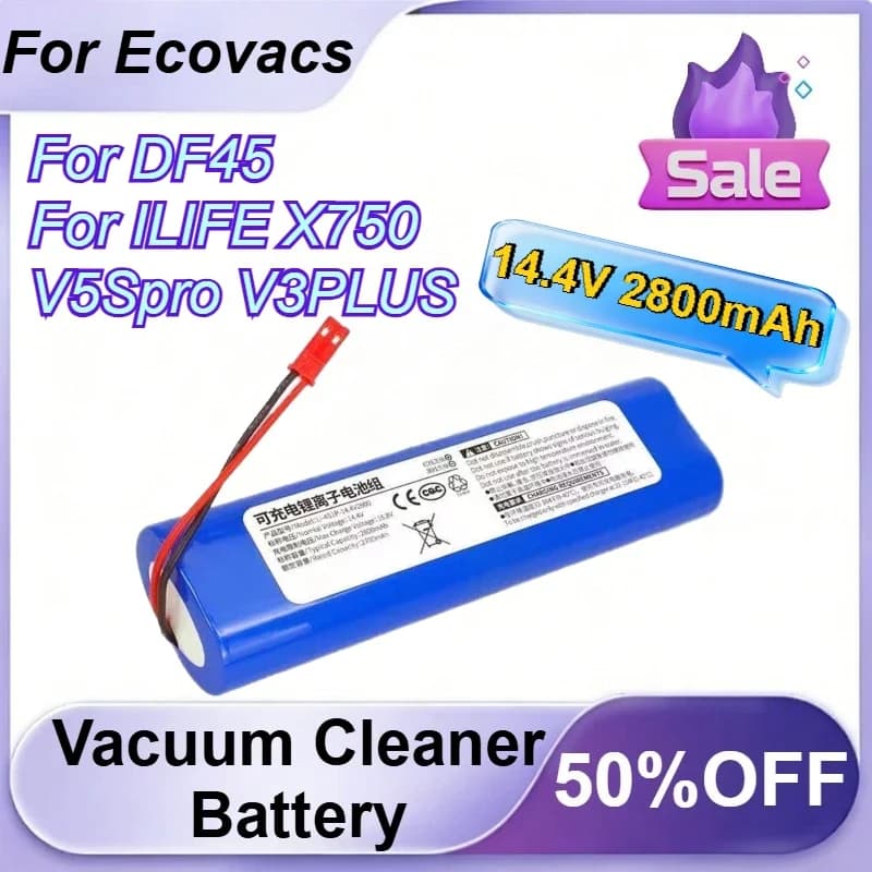 for Ecovacs DF45 for ILIFE X750 V5Spro V3PLUS 14.4V 2800mAh Vacuum Cleaner Battery