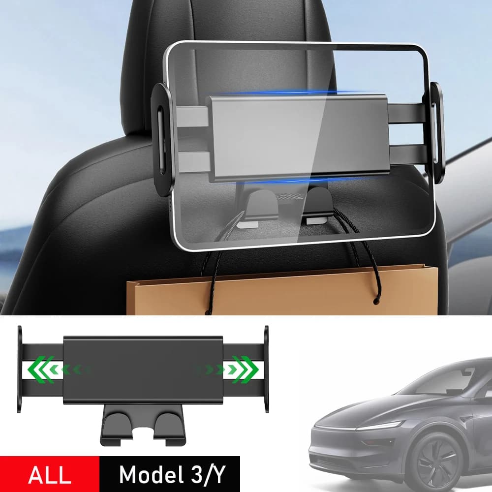 For Tesla Model 3 Y Juniper 2025 Back Seat Poggiatesta Support for Phone Tablet Support Rear Pillow Adjustment Brace for Ipad 4.7-8.5 ''
