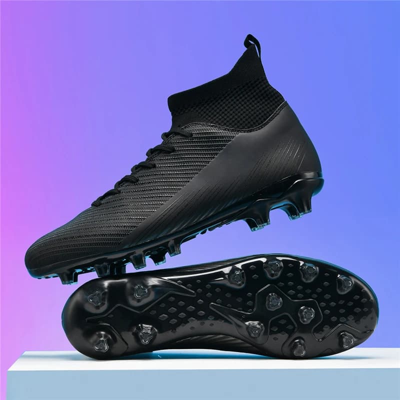 Scarpe da Calcio Outdoor per Uomo e Donna, Scarpini da Calcetto Antiscivolo, Sneakers con Tacchetti, Supporto per Caviglia, Calzature da Calcio