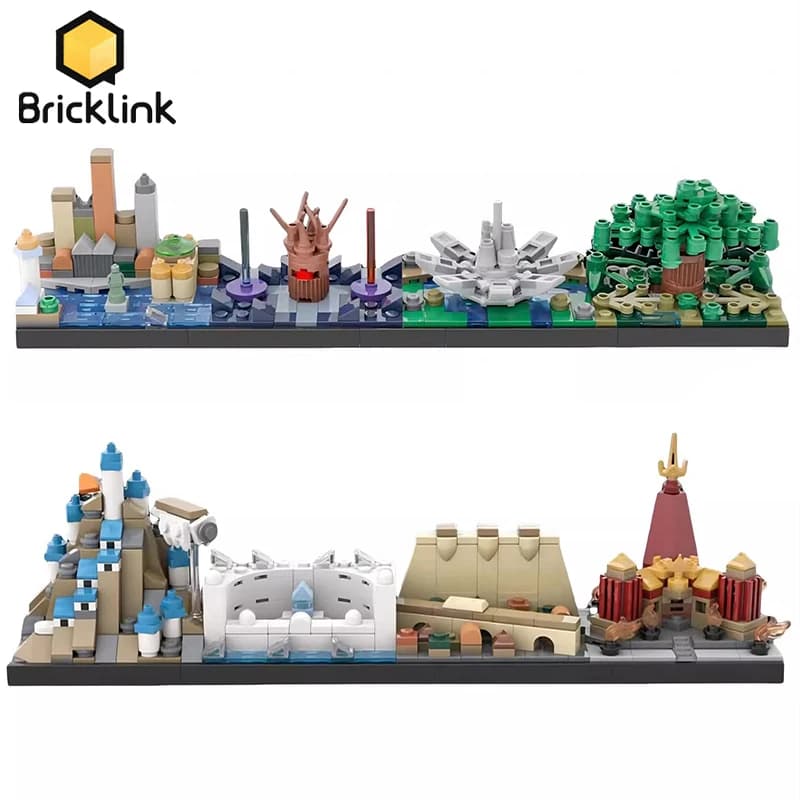 Bricklink Movie Avatar The Last Airbender and The Legend of Korra Architecture Skyline Street View Building Blocks Kid Toys Gift