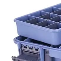 1 pc. Spacious and waterproof fishing gear box with removable trays and elegant colors - Fishing tool holder