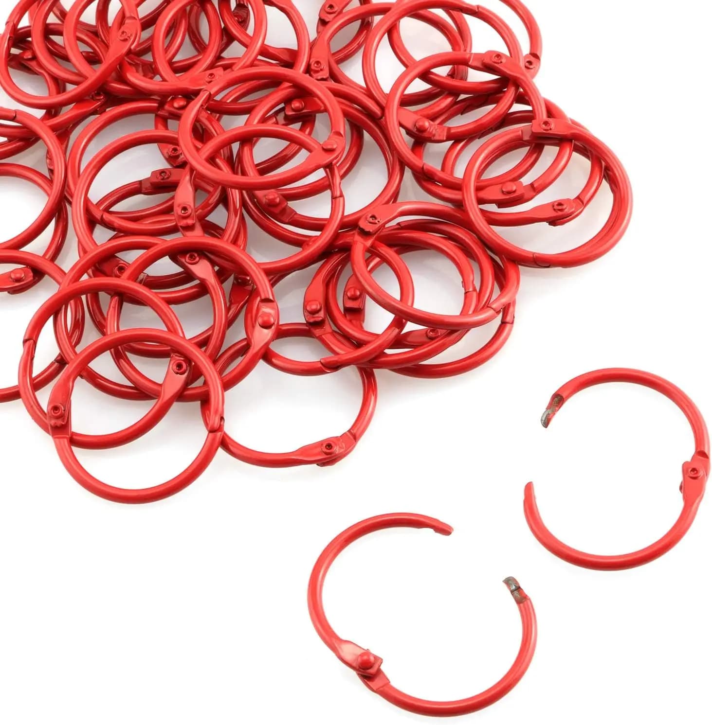 50 Pezzi Anelli Metallici da 1 Pollice per Fogli Sfoderabili, Anelli a Cerniera per Scrapbook, Sketchbook, Album Fotografici, Fai da Te