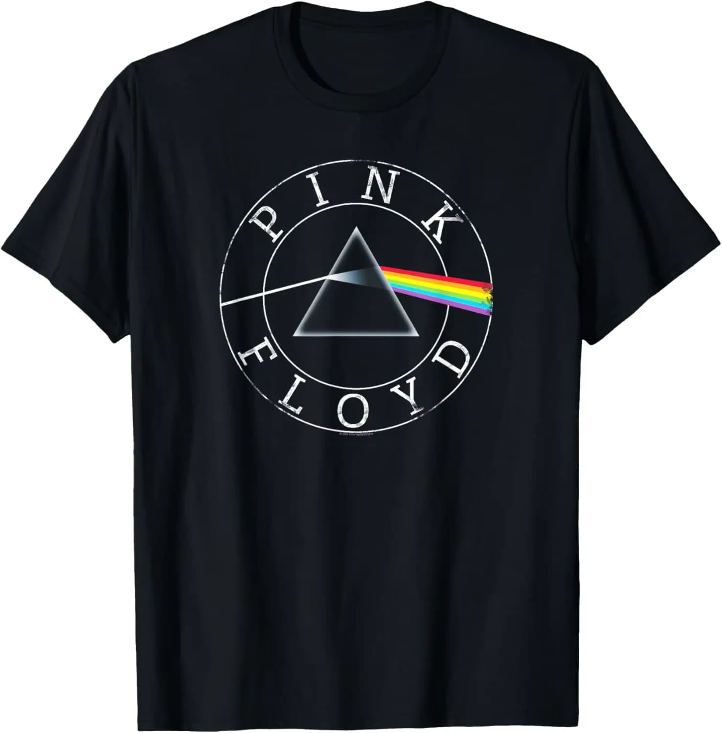 Prism Circle Logo Rock Band Music Retro T-Shirt 100% Cotton Trendy Y2K Short-Sleeve Tee Soft Ideal for Sports or Casual Wear