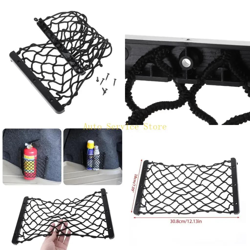 462A Car Trunk Net Boot String Mesh Elastic Nylon Rear Back Cargo Trunk Storage Luggage Net Holder