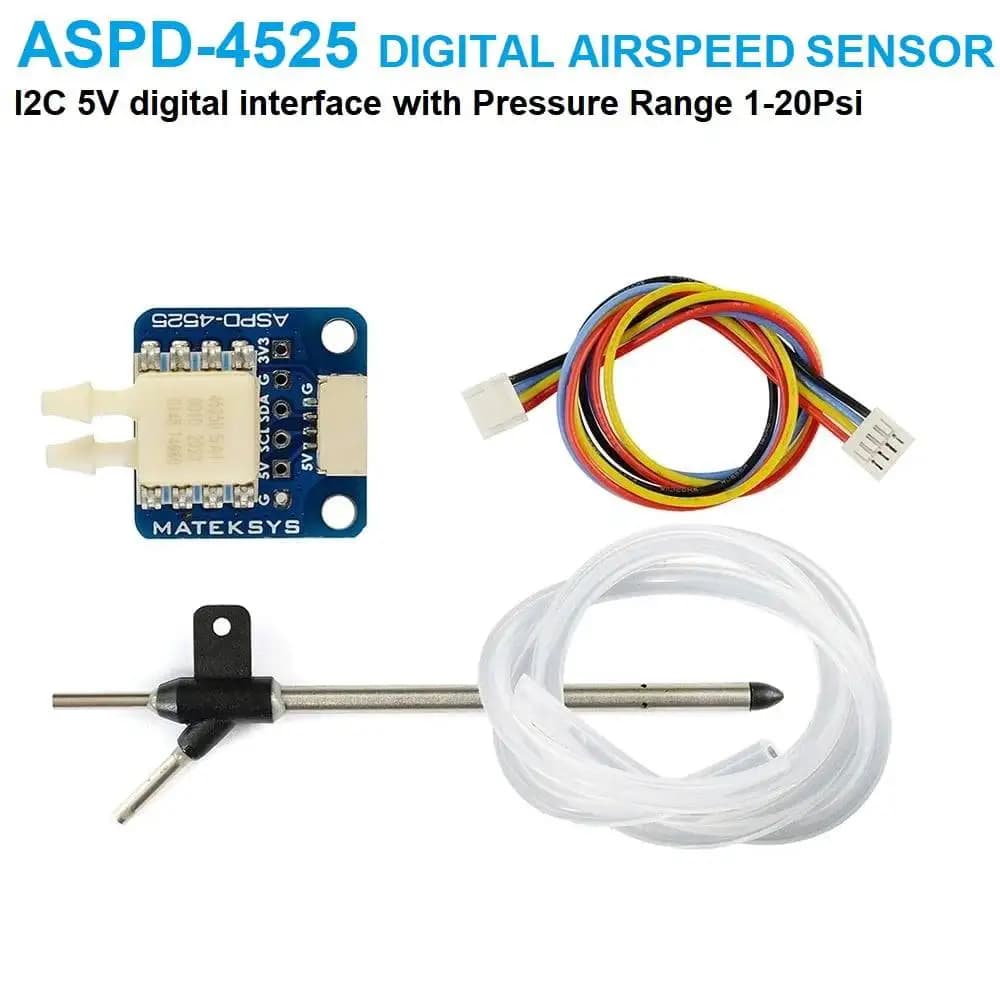MATEK ASPD-4525 DIGITAL AIRSPEED SENSOR 4~6V DC for F405-WING F411-WING F722-Wing Flight Controllers RC FPV Racing Drone Model