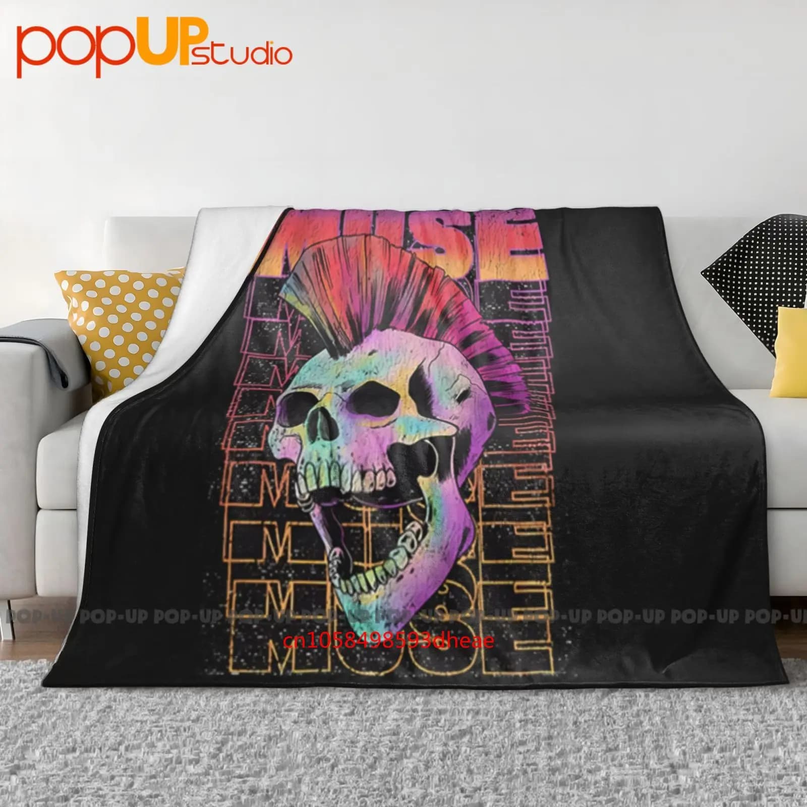 Muse Mowhawk Skull Coperta ultra morbida trapunta invernale Copridivano Copriletto