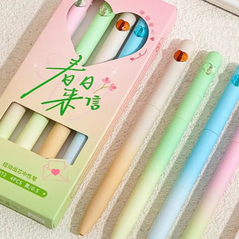 Penna gel a colori gel a colori da 4 a gradiente da 4 pezzi da 0,5 mm.