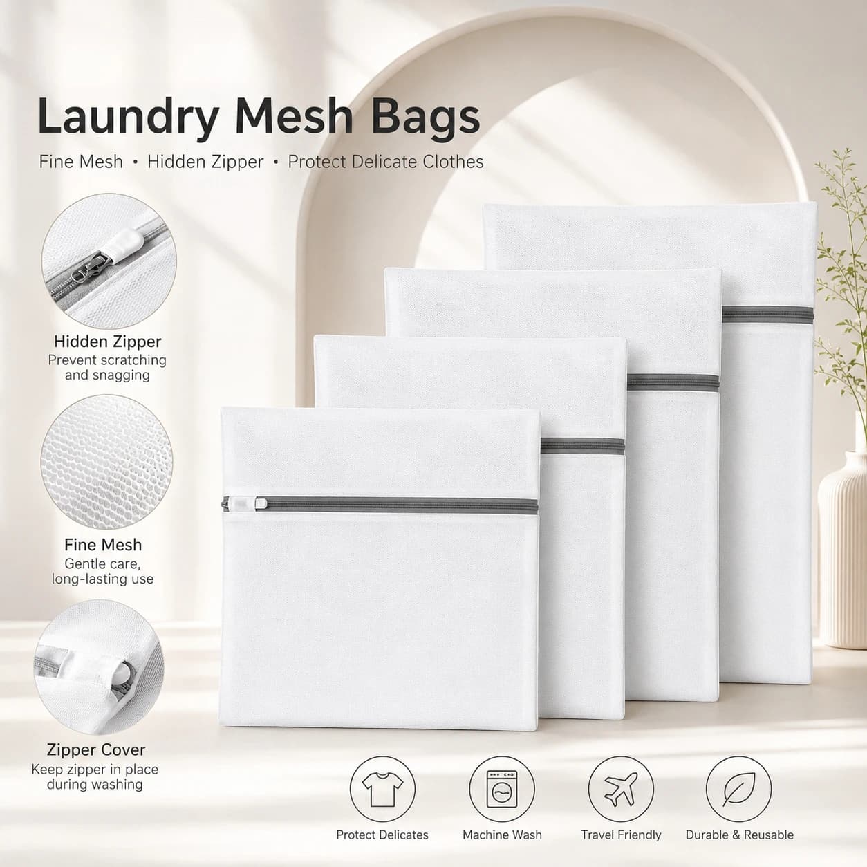 Laundry Mesh Wash Bag Delicate Clothing Organizer for Lingerie Underwear Socks Anti Deformation Storage and Washing Protection