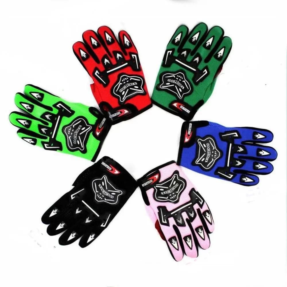 TDPRO per bambini piccoli ragazzi bambini guanti da moto nylon cinque colori guanti protettivi per motocross professionali con dita intere