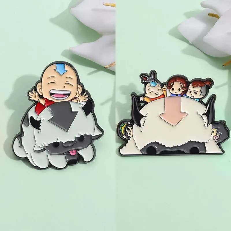 Cartoon Kid and Ox Enamel Pin Anime Lapel Metal Brooch Backpack Decorative Accessory Badge Gift Wholesale