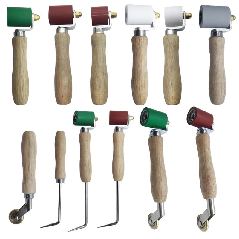 Rotolo impermeabile in PVC, rullo manuale, silicone ad alta temperatura, PTFE, rullo in ottone, accessori per pistola per saldatura ad aria calda