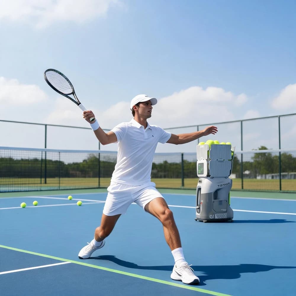 Professional AI Tenniix Tennis Ball Shooting Machine Visual Tracking AI Coach Tennis Ball Laucher for Tennis Player
