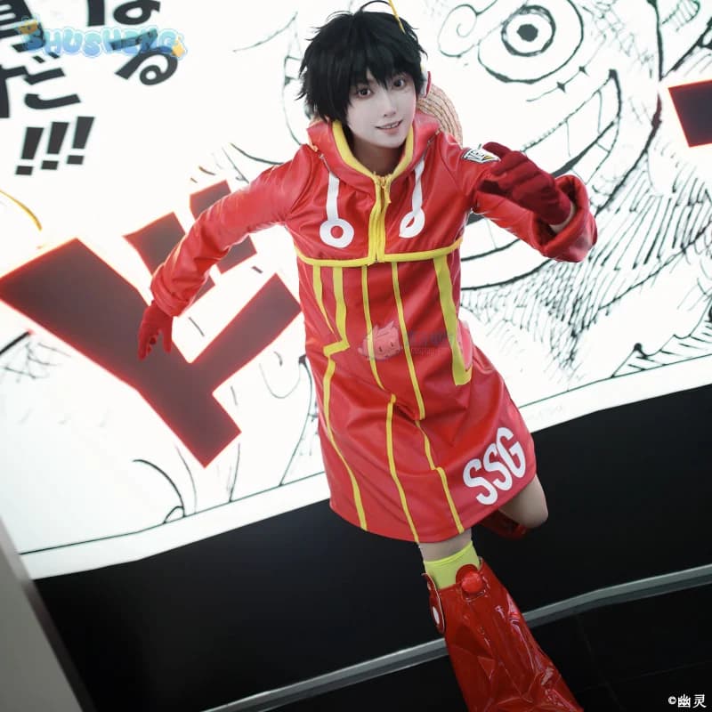 Monkey D Rufy Egghead Cospaly Costume Anime OP Red leather coat skirt hat shoes Halloween party girl cute uniform man