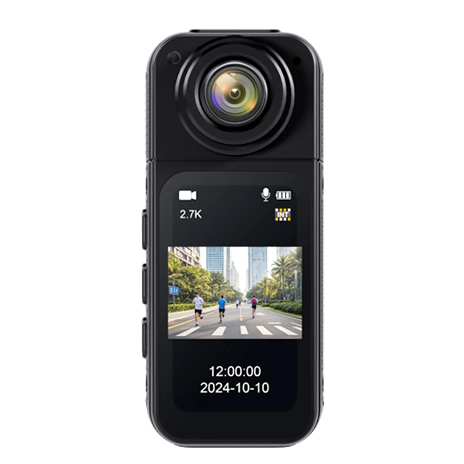 Action Room with 1,47 Inch IPS Screen, Video 2.7K, Compact Camera with 180 Degree Vision Angle Support for Rotating Lenses with Wi-Fi Magnetic Attachments for Daily Use