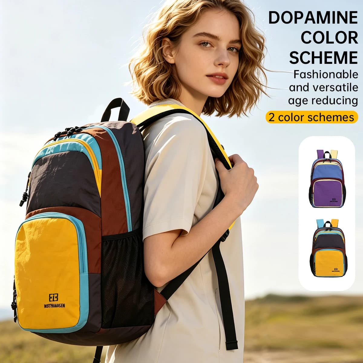Lightweight Outdoor Travel Backpack for Men, Waterproof Hiking and Mountaineering Backpack for Women, Versatile College Student Computer Backpack, High School Student Backpack