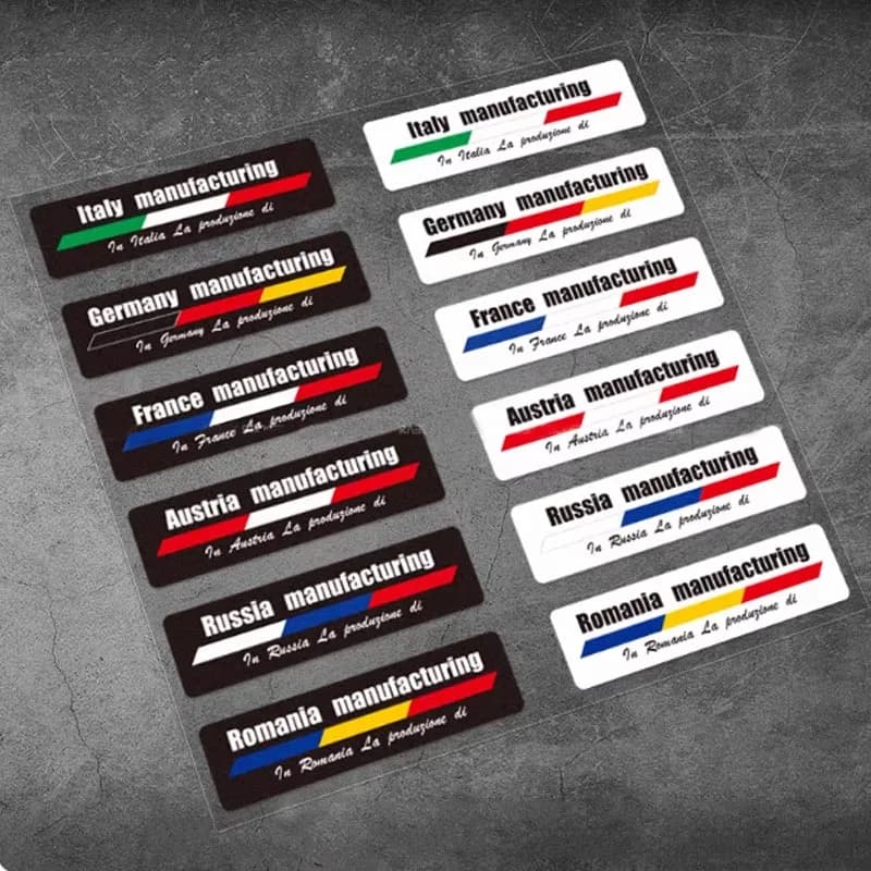Italy/Germany/France/Austria/Russia/Romania Manufacturing Decorative Stickers Motorcycle Car Body Decals Reflective Sticker