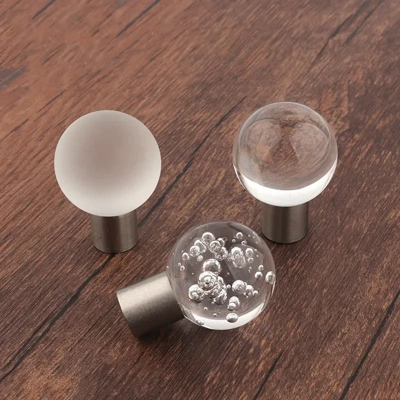 Hot Luxury K9 sfera di cristallo maniglie a bolle scatola da scarpe maniglie per mobili armadio porta cassetto manopole armadio tira estrattori con viti