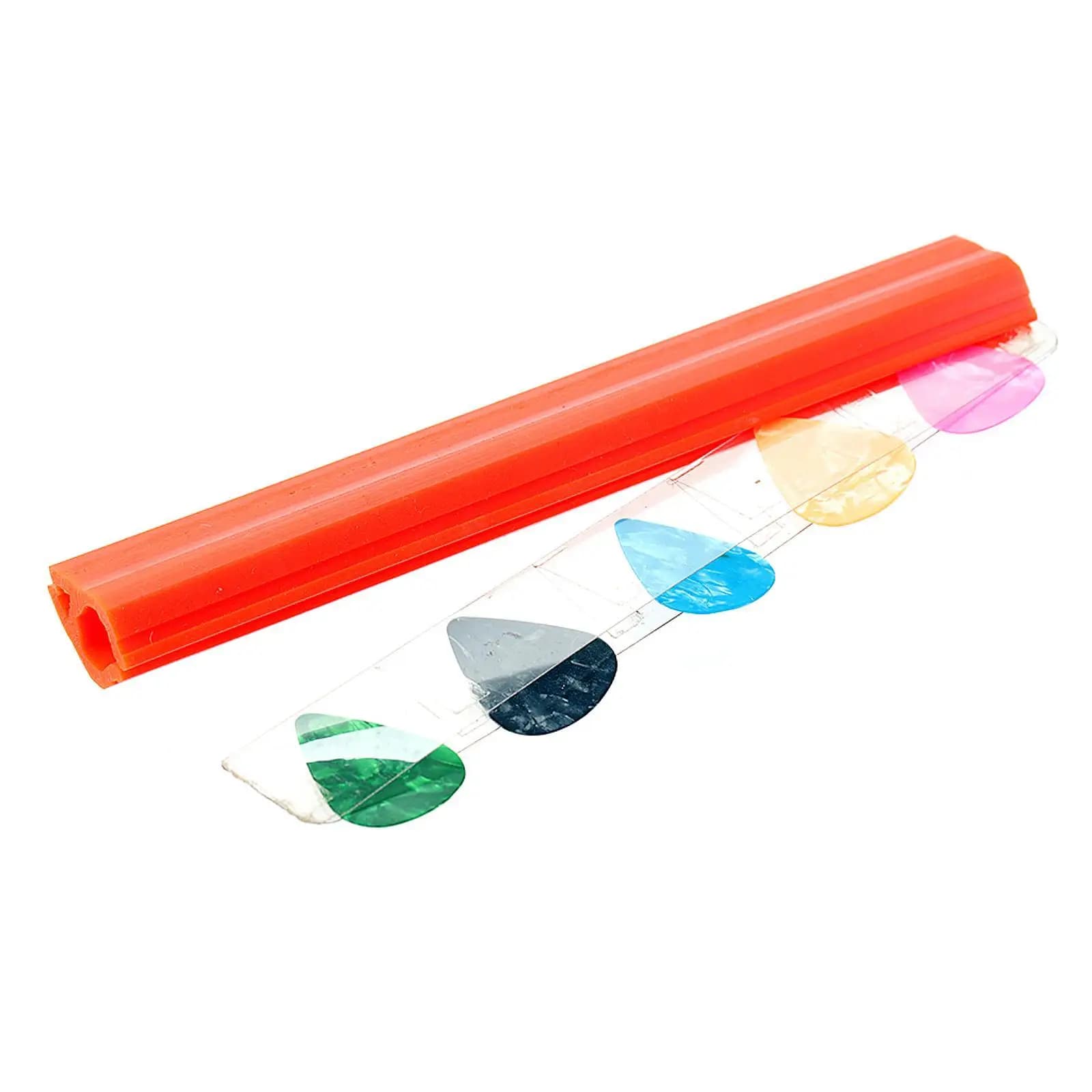 Porta plettri per chitarra portatile, custodia organizer antiscivolo con 5 plettri per accessori per suonare la chitarra