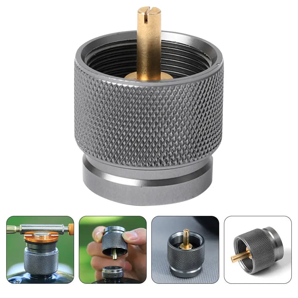 Adattatore per Serbatoio Gas Piccolo, Convertitore Gas Propano, Testa di Conversione per Fornello da Campeggio, Adattatore Propano Resistente all'Usura