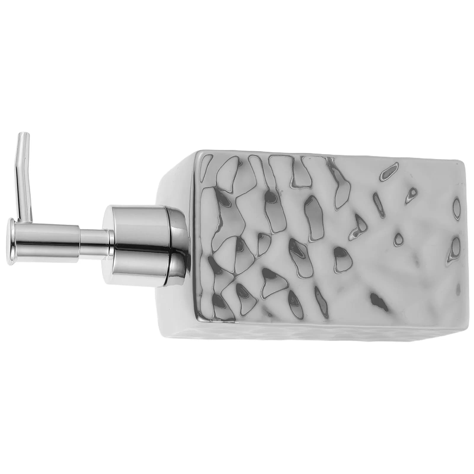 380Ml Sleek Metal and Plastic Bathroom Dispenser Square Refillable Pump Bottle for Liquid Soap Shampoo Conditioner Body Wash