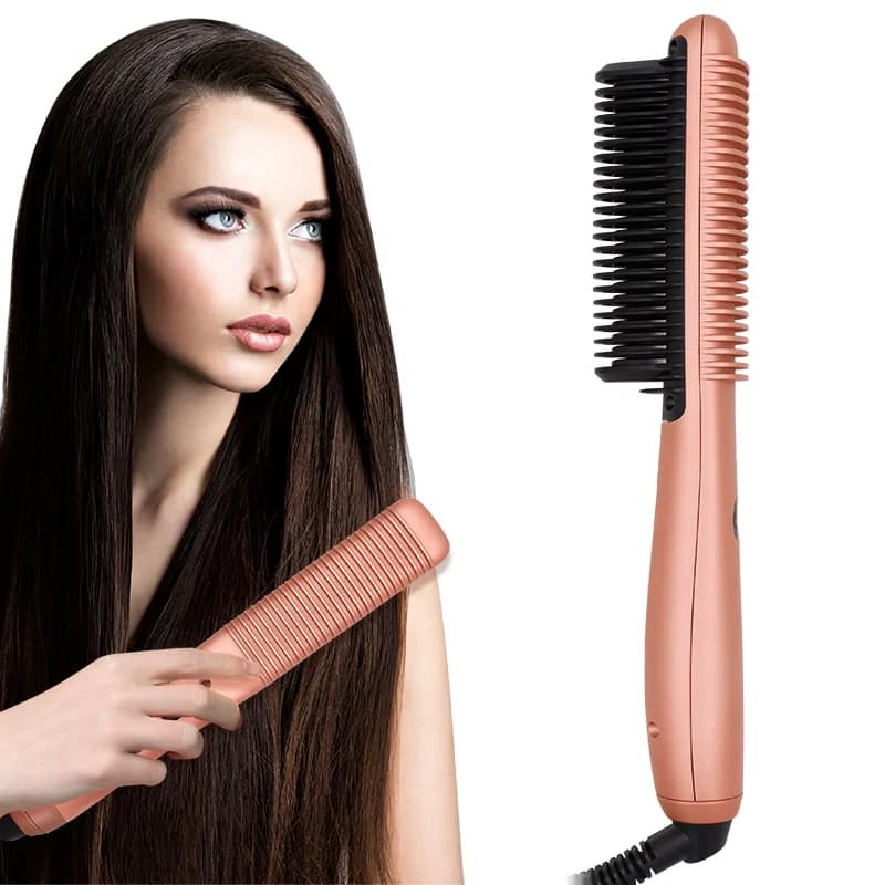 2024 Brush to smooth hair with electric hair heating comb in one hot sale pass for home use salon