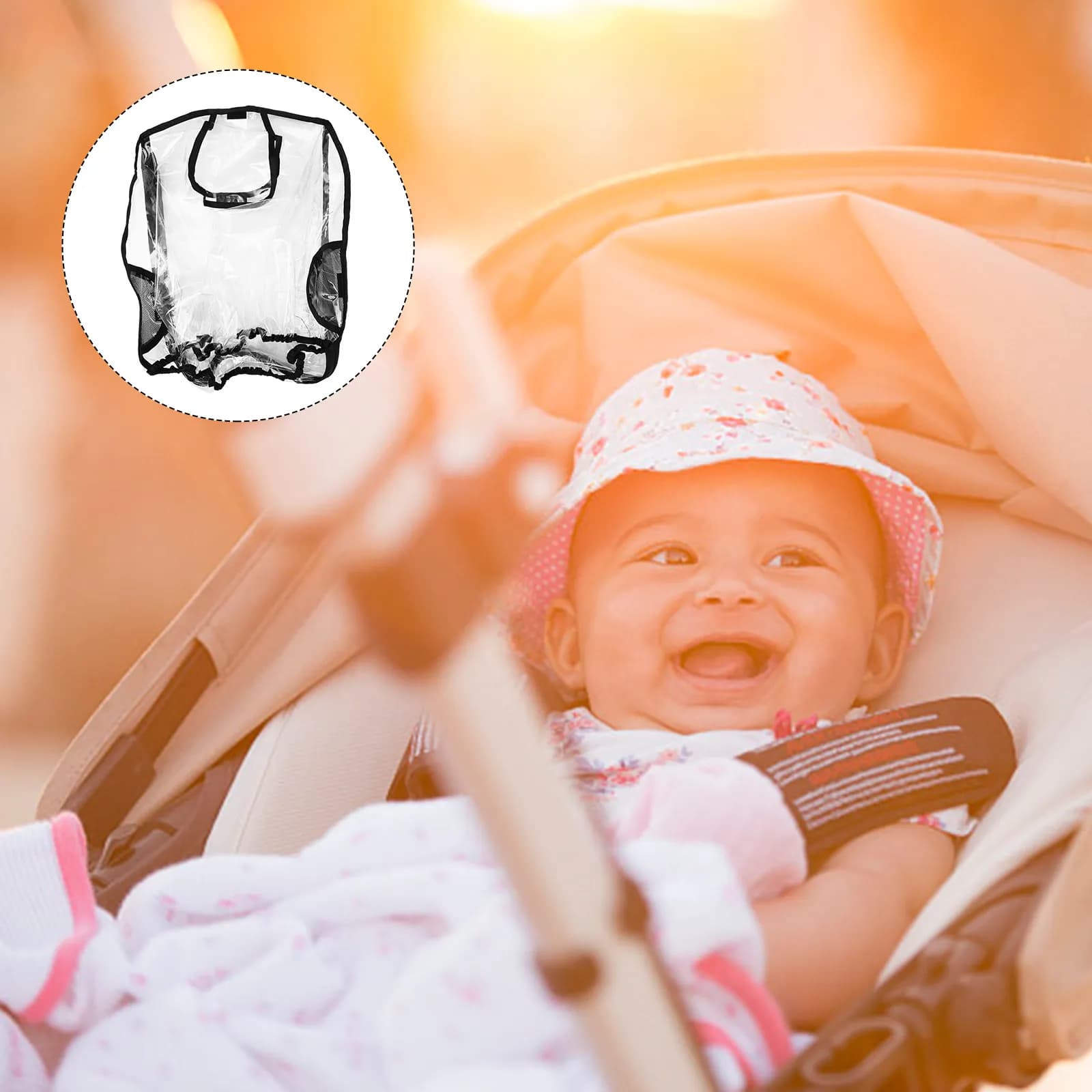Copertura Antipioggia per Seggiolino di Sicurezza, Paravento per Passeggino, Protezione per Carrozzina da Viaggio