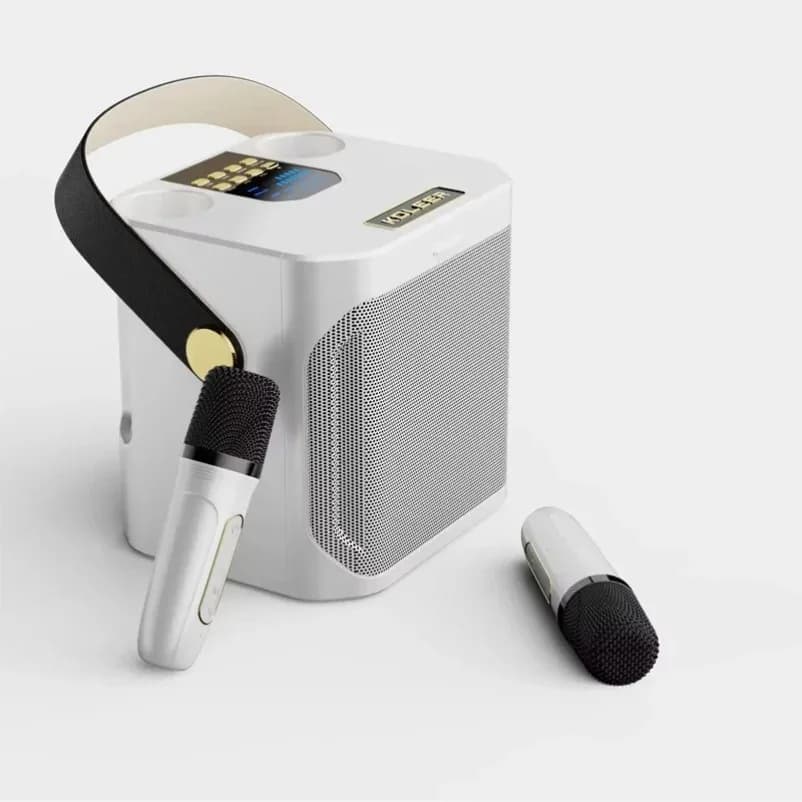 Multifunctional Bluetooth Karaoke Machine Dual Wireless Microphones Portable Design Loud Audio for Home Party Outdoor Daily Use