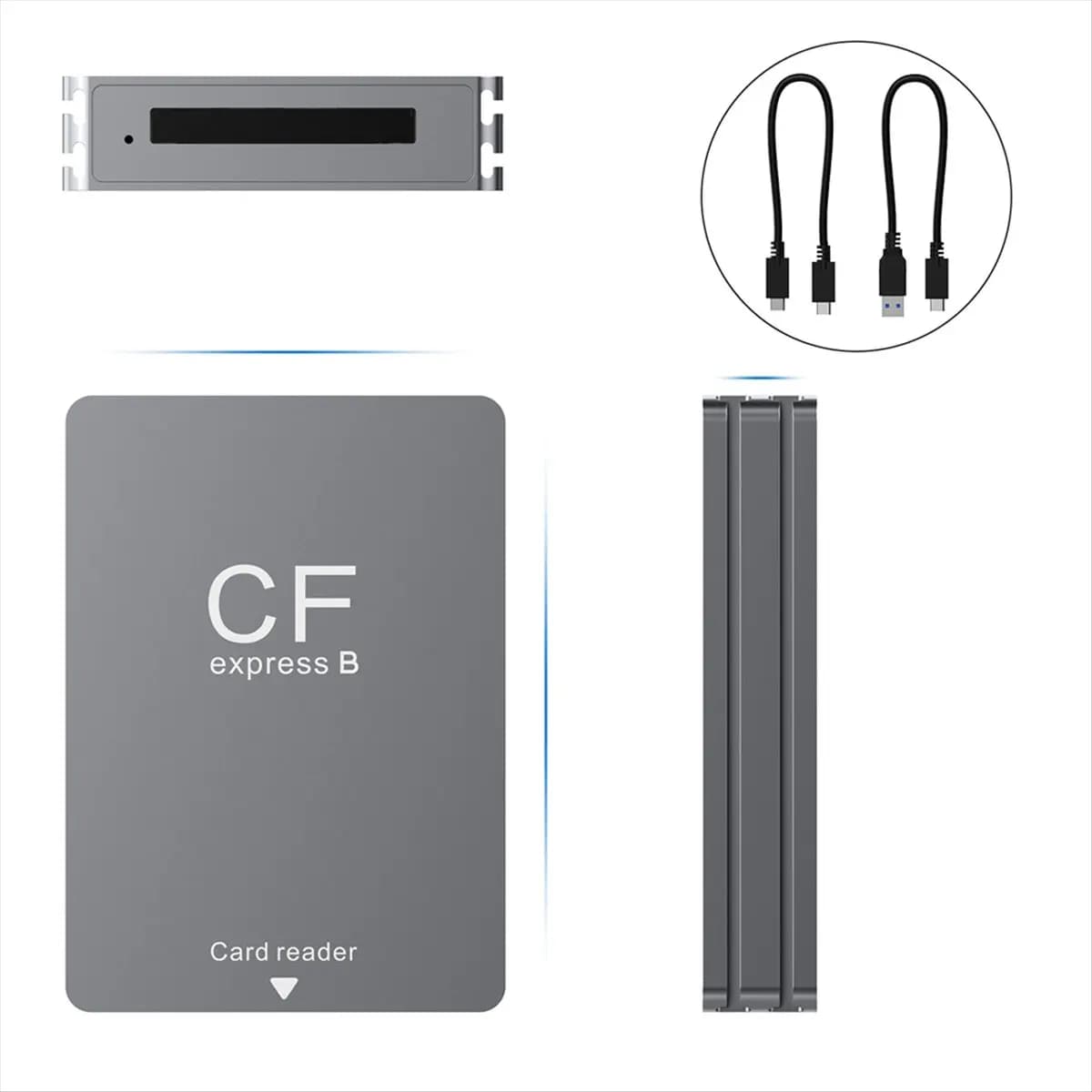 A17G CFexpress Type B Card Reader USB3.2 Gen2 10Gbps CFexpress Reader Memory Card Adapter with USB C to USB C/A Cable