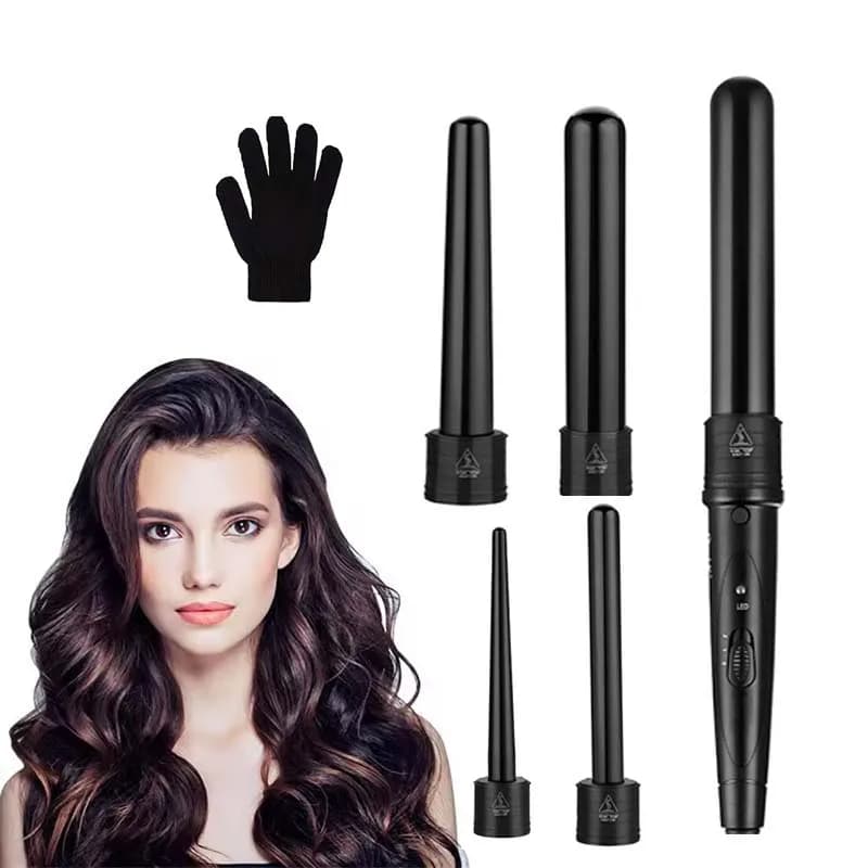 6 in 1, permanent device that changes multi-head tubes, multi-functional large wave hair curler combs with negative ions