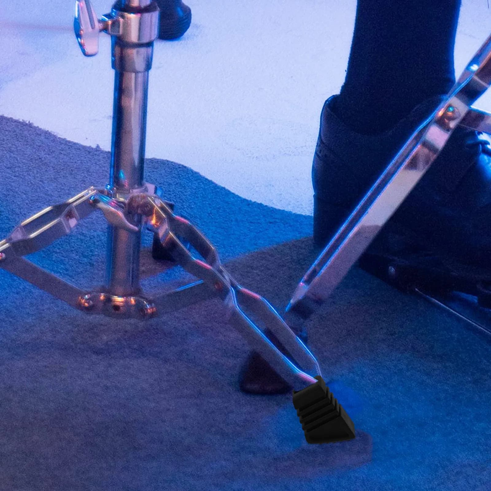 3 pezzi di cuscinetti per piedi in gomma per tamburo, kit di ricambio antiscivolo, accessorio per supporto, protezioni per gambe nere