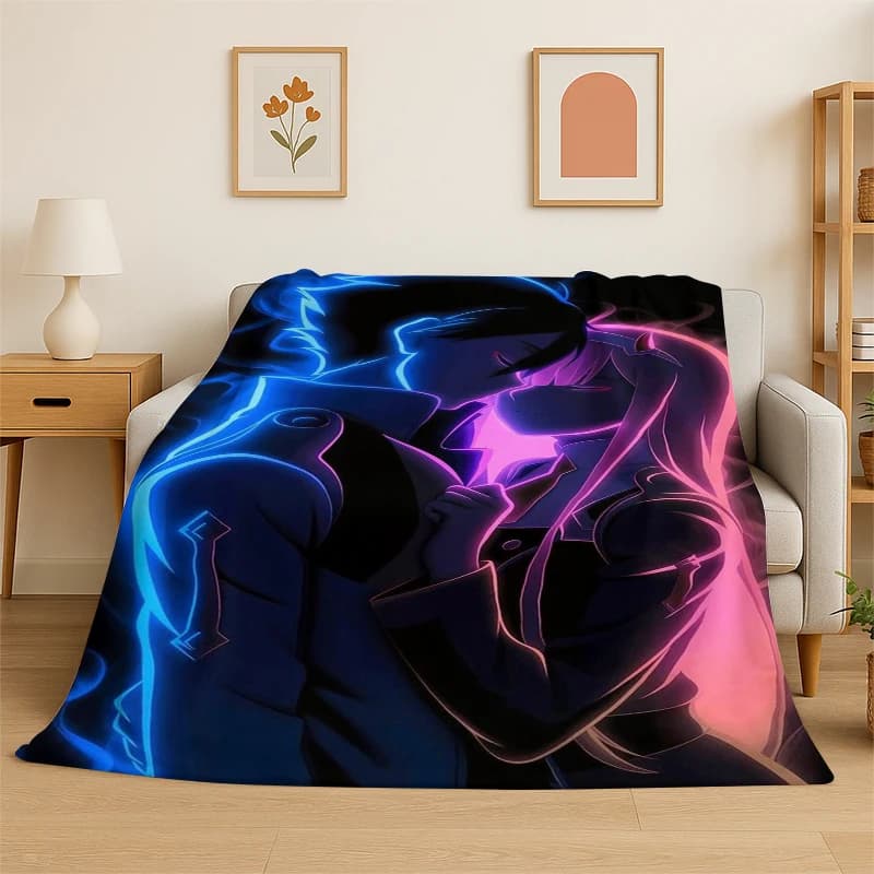 Coperta in Flanella Cartoon Zero Two Sexy Girl DARLING in FRANXX, Morbida e Calda per Camera da Letto, Soggiorno, Viaggi e Picnic