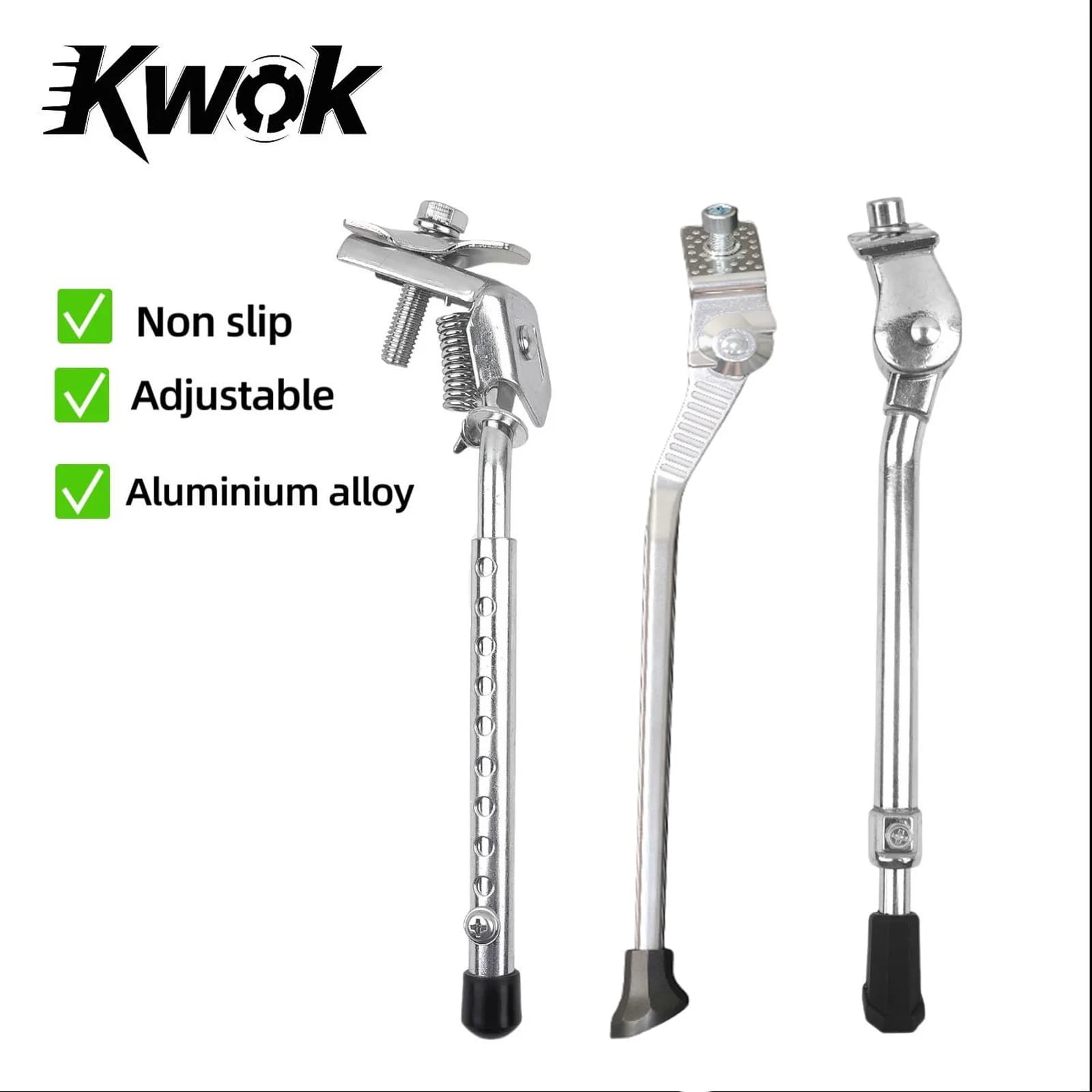 Adjustable Bicycle Kickstand Parking Kick Stand Aluminium Alloy MTB Road Snow Folding Bike Electric Bicycle Bike Side Footrest