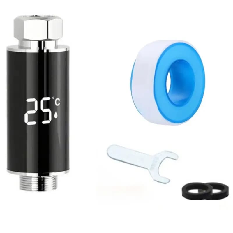 ELEG-Termostato Digitale per Doccia e Vasca Idromassaggio con Display LED, Riscaldatore d'Acqua Elettrico