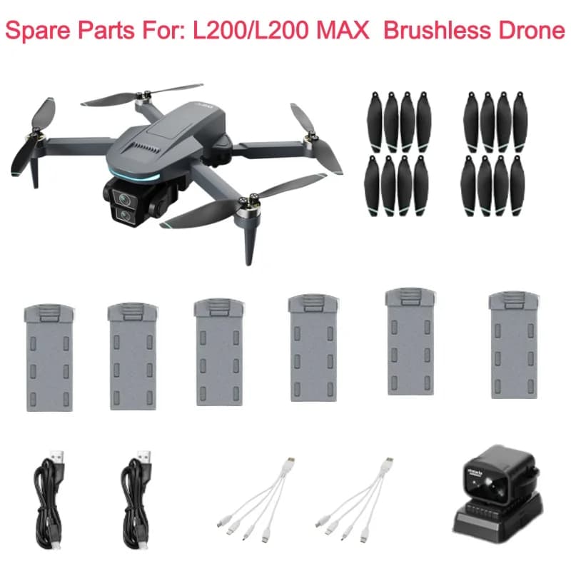 L200 MAX Drone 3.7V 2500mAh Battery For Accessories L200MAX L200 MAX Dron Battery Propeller USB Obstacle Avoidance Spare Parts