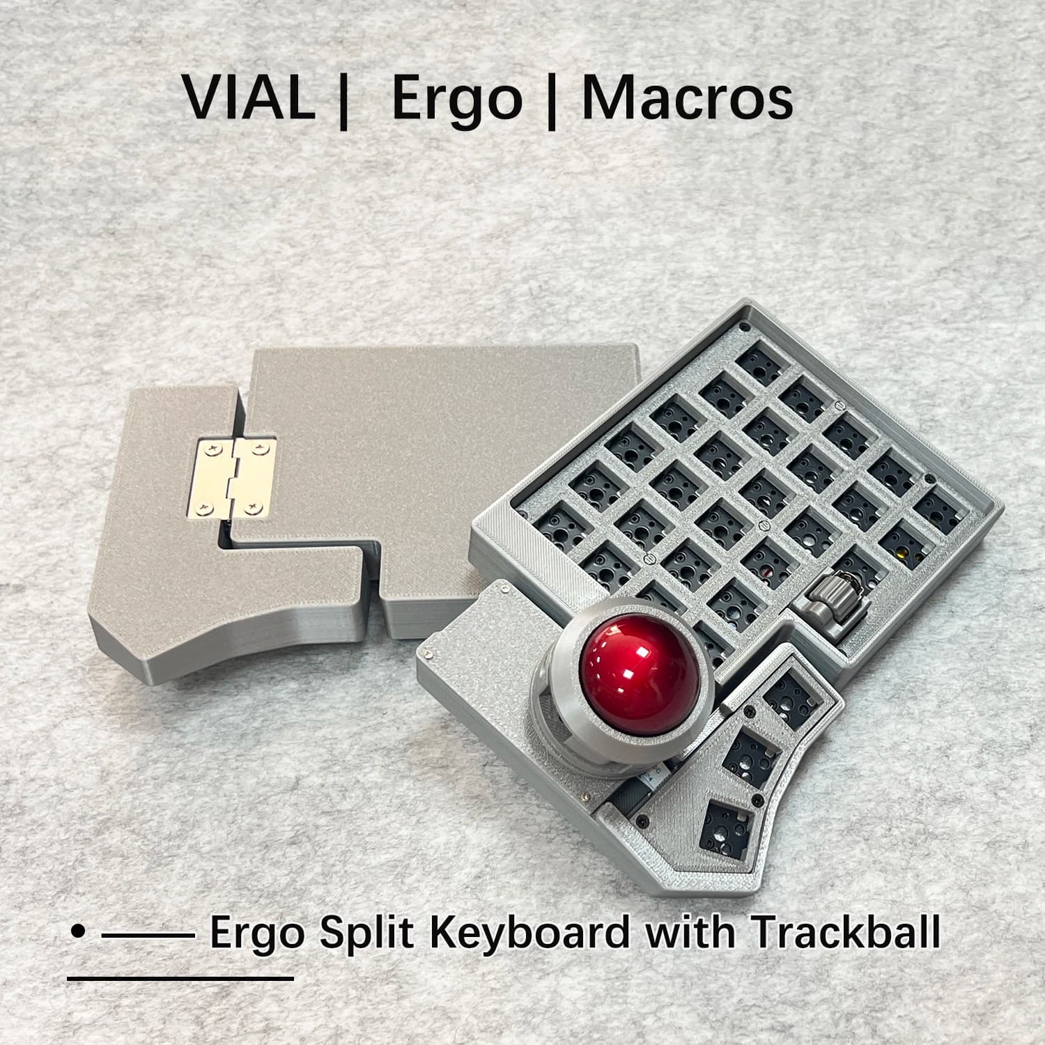 Split Keyboard Hot Swappable Mechanical Adjustable Angle freely Trackball Mouse mode Ergonomics ZMK Wireless Keyboard