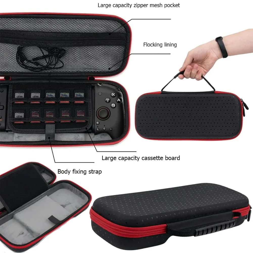 Custodia da viaggio Hori Split Pad Pro per Nintendo Switch, borsa protettiva per gamepad con slot per schede di gioco